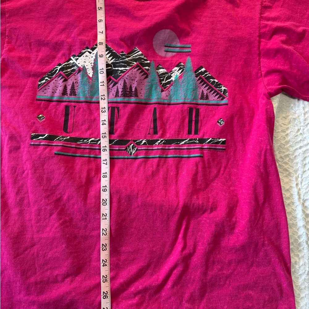 Jerzees Hot Pink Utah Graphic Women’s Tee - Picture 2 of 8